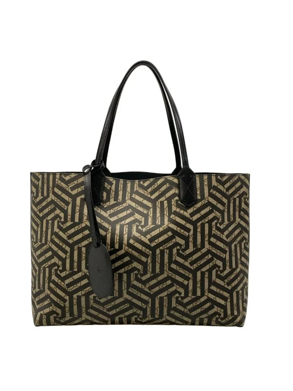 Gucci Tote GG Carre Ido Beige Leather